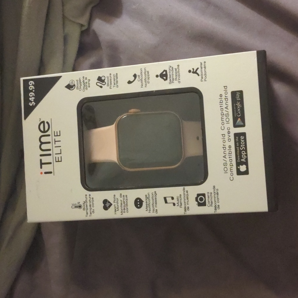 iTIME ELITE NIB Heart Rate, Blood Pressure, Pedometer, Call, Music & More Watch